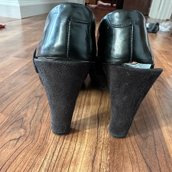 Tsubo black Mary Jane platform heels - leather and suede - Picture 4 of 11